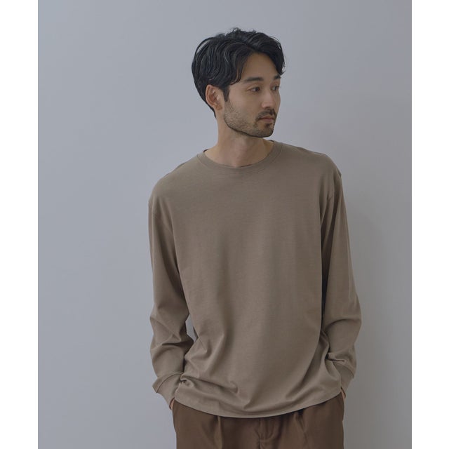 BCIコットン リラックスフィット長袖Tシャツ （ベージュ）