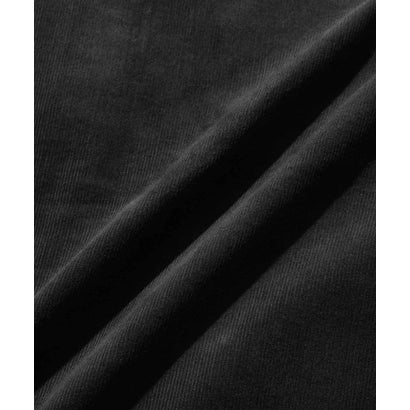 ワンポイントロゴ刺しゅう コーデュロイシャツ （チャコール）｜詳細画像