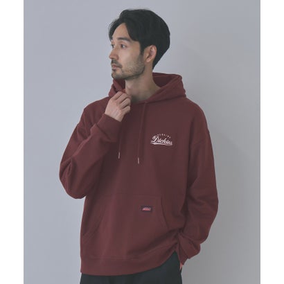 バック刺しゅう 裏起毛パーカー （レッド）｜詳細画像