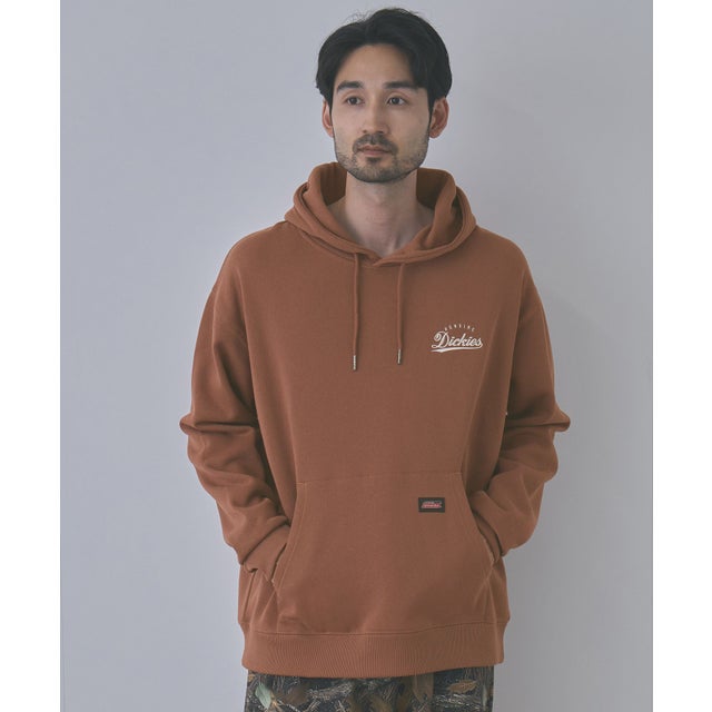 バック刺しゅう 裏起毛パーカー （レッド）