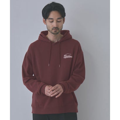 バック刺しゅう 裏起毛パーカー （オートミール）｜詳細画像