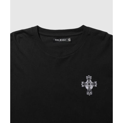 クロスモチーフプリント長袖Tシャツ （ホワイト）｜詳細画像