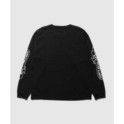 クロスモチーフプリント長袖Tシャツ （ブラック）｜詳細画像