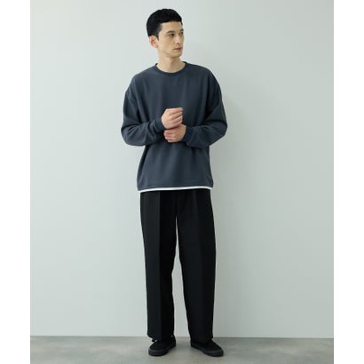 ツイルジョーゼット フェイクレイヤード長袖Tシャツ （ベージュ）｜詳細画像