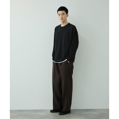 ツイルジョーゼット フェイクレイヤード長袖Tシャツ （ブルー）｜詳細画像