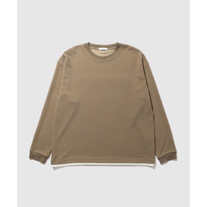 ツイルジョーゼット フェイクレイヤード長袖Tシャツ （ブルー）｜詳細画像