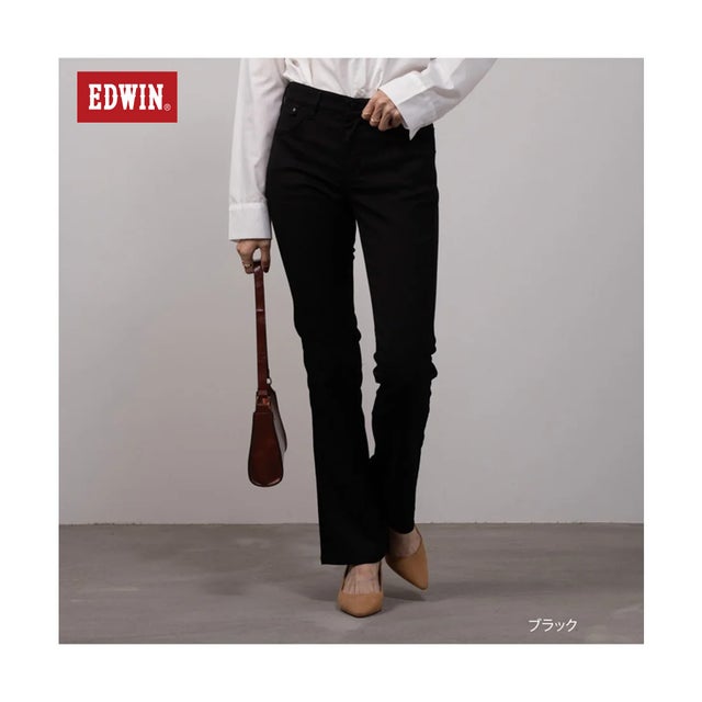 EDWIN エドウィン ハタラクロ ブーツカットパンツ MEB011－75 （ブラック）