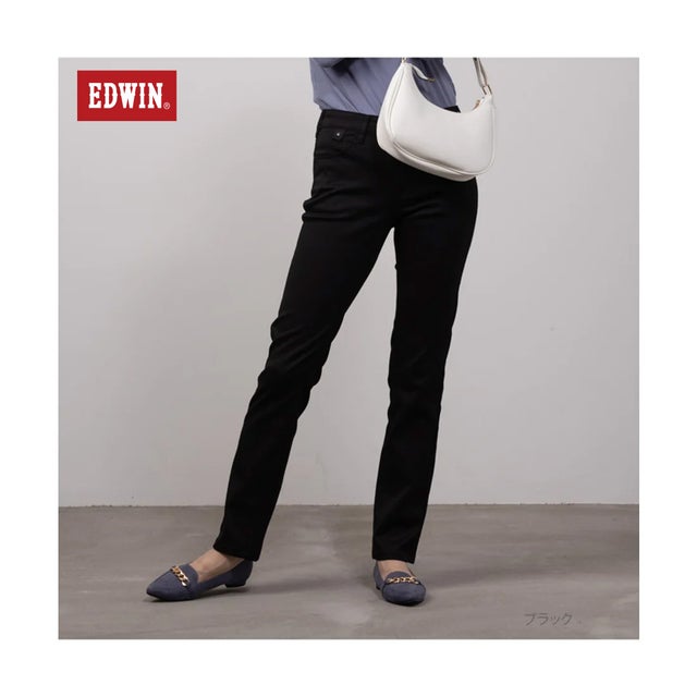 EDWIN エドウィン ハタラクロ スリムストレートパンツ MEB012－75 （ブラック）