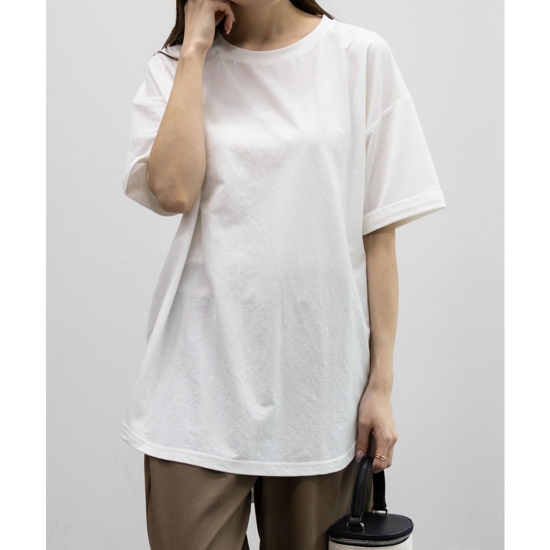 マックハウス Mac-House SARARI サラリ NAVY チュニック丈Tシャツ MH846－706B （ホワイト） - ファッション ...