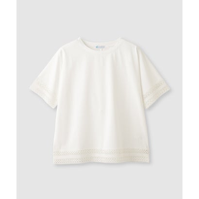 マックハウス Mac-House SARARI 冷感 UVカット 袖レースTシャツ （ブラウン）｜詳細画像