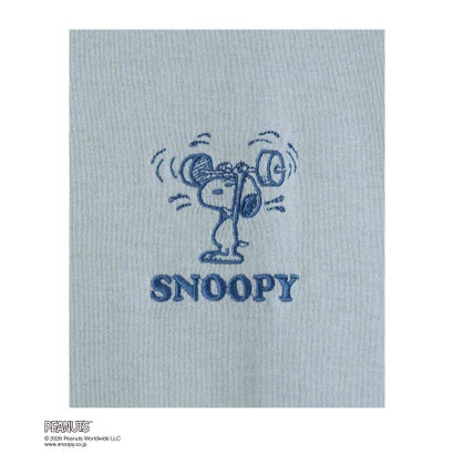 PEANUTS SNOOPY キャラクター刺しゅうバックプリント長袖Tシャツ （サックス）｜詳細画像