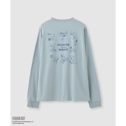 PEANUTS SNOOPY キャラクター刺しゅうバックプリント長袖Tシャツ （オフホワイト）｜詳細画像