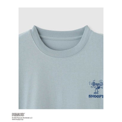 PEANUTS SNOOPY キャラクター刺しゅうバックプリント長袖Tシャツ （オフホワイト）｜詳細画像