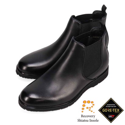 マドラスウォーク madras Walk 【GORE-TEX】「Recovery Shiatsu Insole」搭載で指圧効果により血行をよくする。ゴアテックス搭載  幅広4E ラウンド サイドゴアドレスカジュアルブーツ MW7415HR （ブラック）｜詳細画像