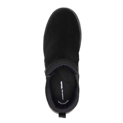 【GORE-TEX】 「Recovery Shiatsu Insole」搭載で指圧効果により血行をよくする。外ジッパーリブ付きカジュアルブーツ MWL1046R （ブラックスエード）｜詳細画像