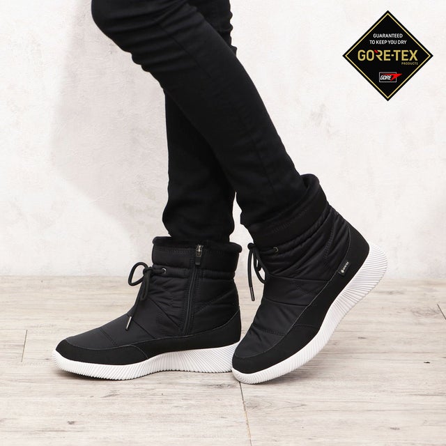 【GORE-TEX】軽くて履きやすく暖かい 足元の冷え対策に  防寒仕様カジュアルブーツ MWL2203（ブラック）