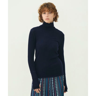 ウールリブ タートルネックプルオーバー （35 レッド）｜詳細画像