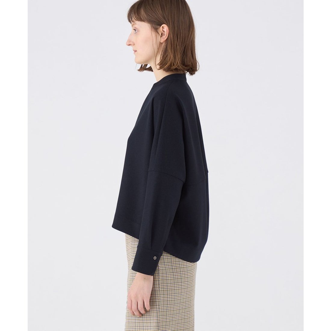 マカフィー MACPHEE 【WEB限定】ポリエステルフラノ コクーンシャツ