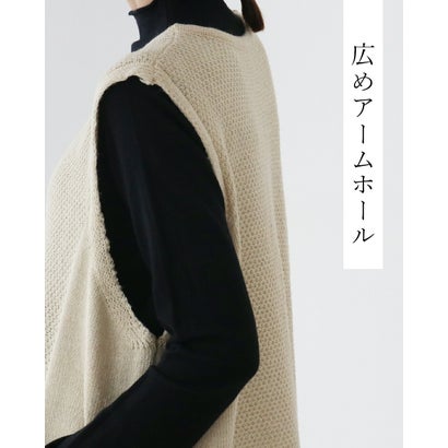 体型カバーも温度調節も お任せフレアベスト （ベージュ）｜詳細画像