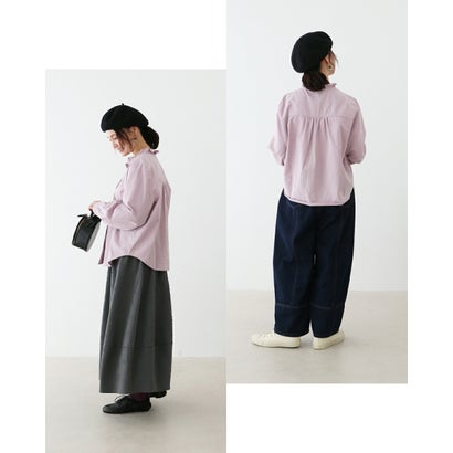 サンポクシェル sanpo kuschel すっきり見えお洒落服ブラウス （ラベンダー）｜詳細画像