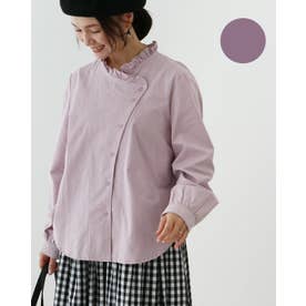 すっきり見えお洒落服ブラウス （ラベンダー）