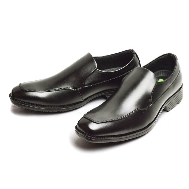 
                    ビジネスシューズ メンズ 紳士靴 革靴 防水 走れる ビジネス 多機能 軽量 幅広 4EEEE スリッポン （ブラック）