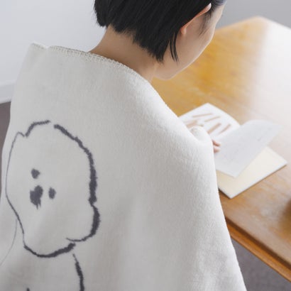 マンボ MAMBO ブランケット ひざ掛け メンズ レディース 軽量 吸湿 保湿 防寒 3WAY Blanket アイボリー ブラウン 42110831-28-00 （ブラウン）｜詳細画像