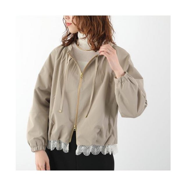 ブルゾン scalloplace hem twill blouson 4264 168 （43/BEIGE）