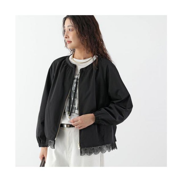ブルゾン scalloplace hem twill blouson 4264 168 （19/BLACK）