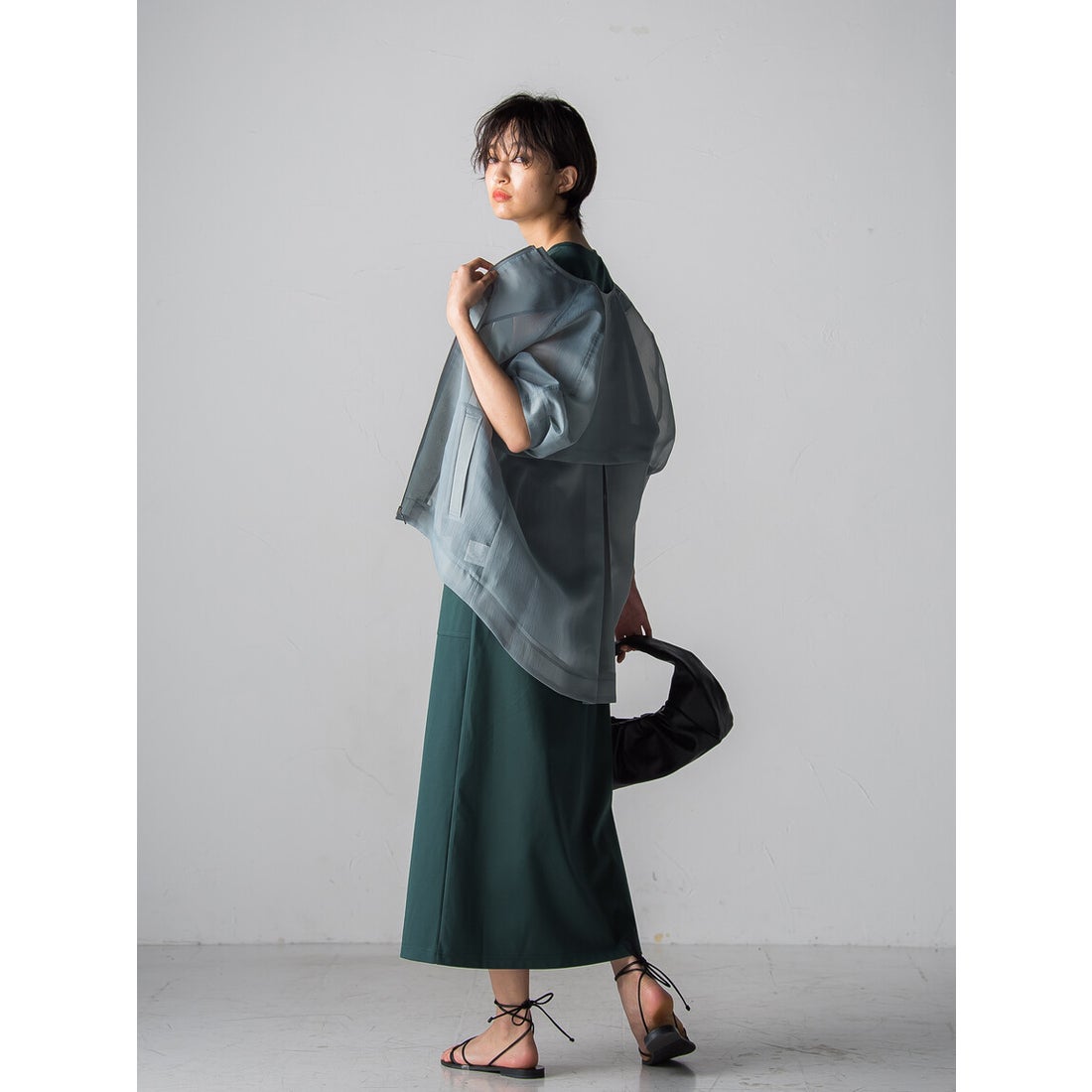 メイソングレイ MAYSON GREY シアーノーカラーブルゾン≪洗濯機で 