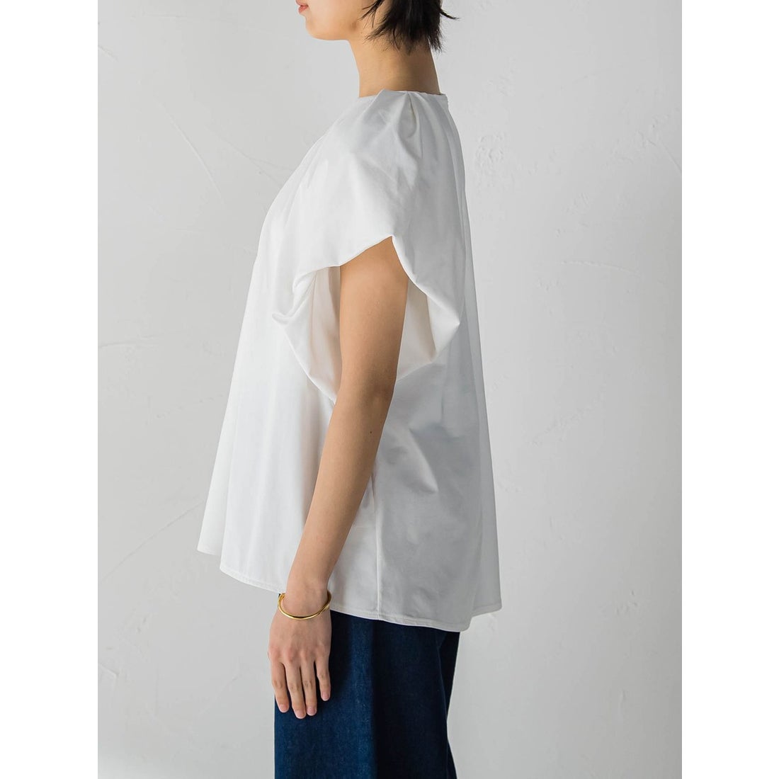 メイソングレイ MAYSON GREY バルーンスリーブギャザープルオーバー 