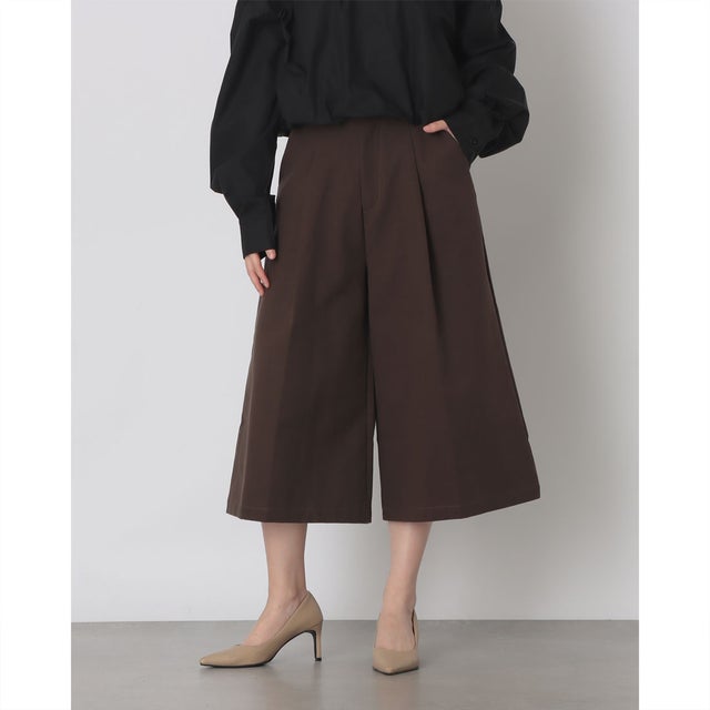 七分丈ワイドパンツ SCCH （ブラウン）