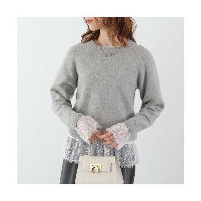 Tシャツ frill lace pullover 0226409102 （WHITE/ホワイト）