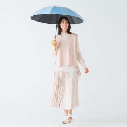 マブ 日傘 晴雨兼用 長傘 雨傘 メンズ レディース 50cm 遮光率100% 遮熱 UVカット UPF50+ 無地 SMV-4195｜詳細画像