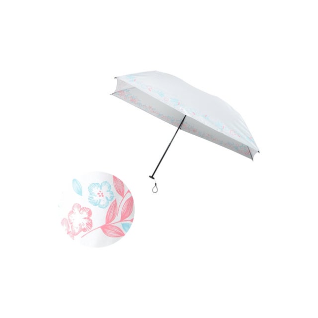 
                    【折りたたみ傘】晴雨兼用傘ヒートカットライト （フラワー）