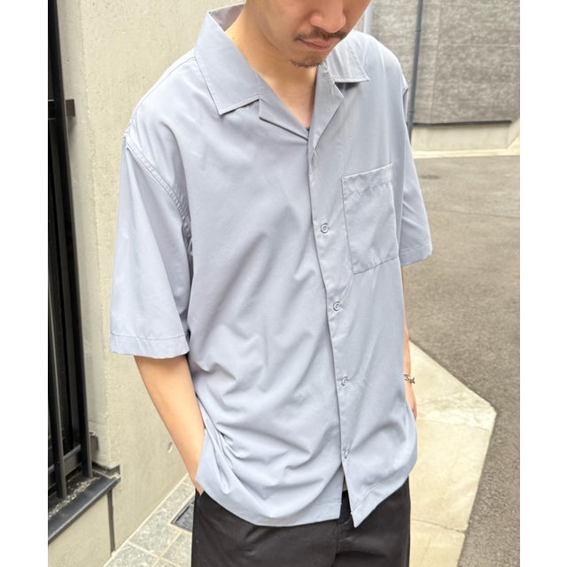 オープンカラーシアーシャツ 6270-9050 MNY UVカット 快適素材 接触冷感 （グレー）
