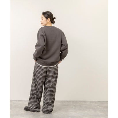 Maqwel LARGE M プリントスウェット裏起毛 （チャコールグレー）｜詳細画像