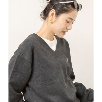 MaqwelスターダウンウォッシャブルVネックプルオーバー （ベージュ）｜詳細画像