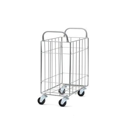 ブリッド BRID ランドリーバスケット キャスター ランドリースクエアバスケット WIRE ARTS & PRO.FOLDING laundry SQUARE BASKET WITH CASTER 28L 003269 （Lightgray）｜詳細画像