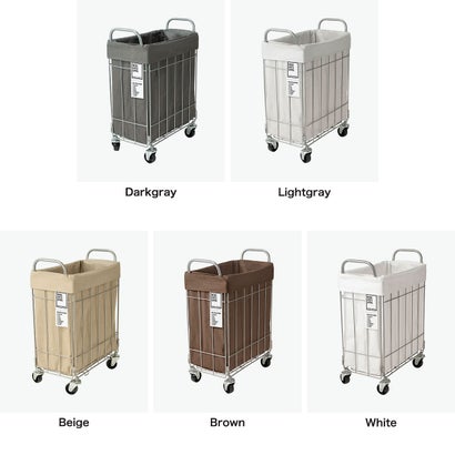 ブリッド BRID ランドリーバスケット キャスター ランドリースクエアバスケット WIRE ARTS & PRO.FOLDING laundry SQUARE BASKET WITH CASTER 28L 003269 （Lightgray）｜詳細画像