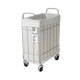 ランドリーバスケット キャスター ランドリースクエアバスケット WIRE ARTS & PRO.FOLDING laundry SQUARE BASKET WITH CASTER 28L 003269 （Lightgray）