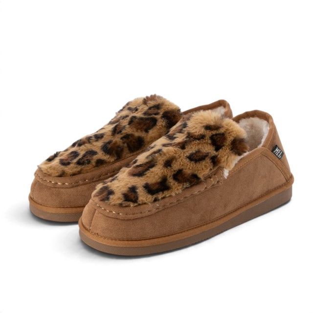 MOUTON LIKE FUR SLIP-ON （LEOPARD）