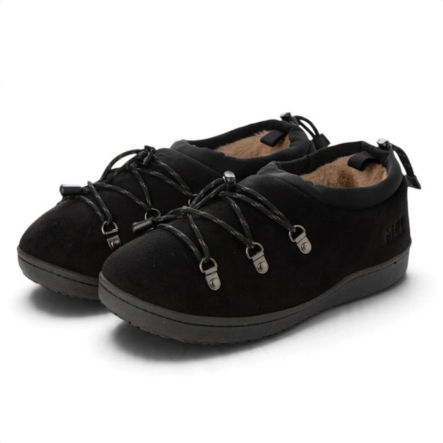 FAKE SUEDE MOC HIKE SHOES （BLACK）