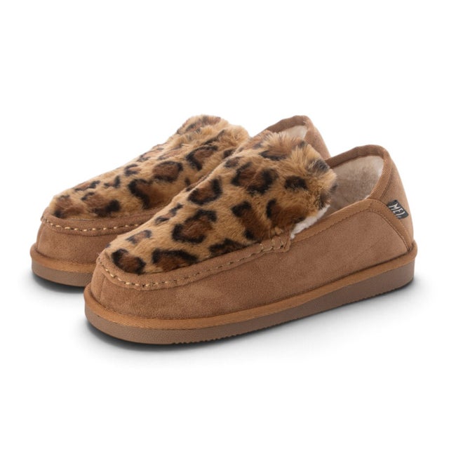 MOUTON LIKE FUR SLIP-ON （LEOPARD）
