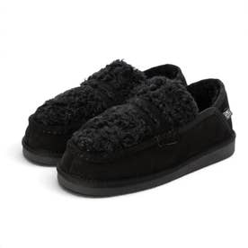 FUR SLIP-ON LOAFERS （BLACK）