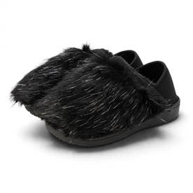 LONG FUR MOC SHOES （BLACK）