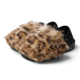 LONG FUR MOC SHOES （LEOPARD）
