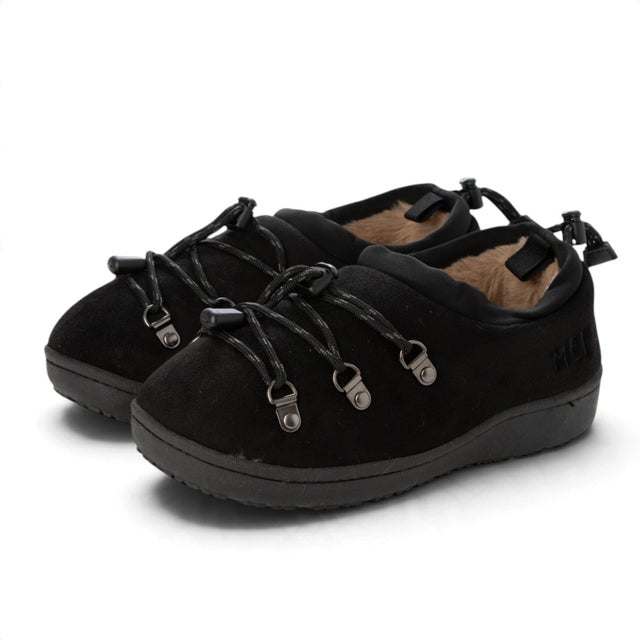 FAKE SUEDE MOC HIKE SHOES （BLACK）