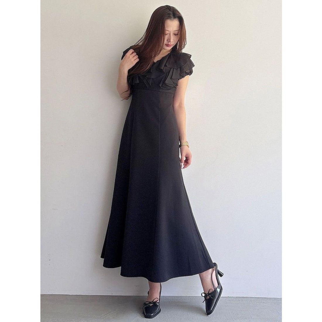 ☆MERCURYDUO☆2WAY☆ ラッフルドッキングワンピース ドット M レディース