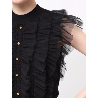 チュールフリルニット （アイボリー）｜詳細画像
